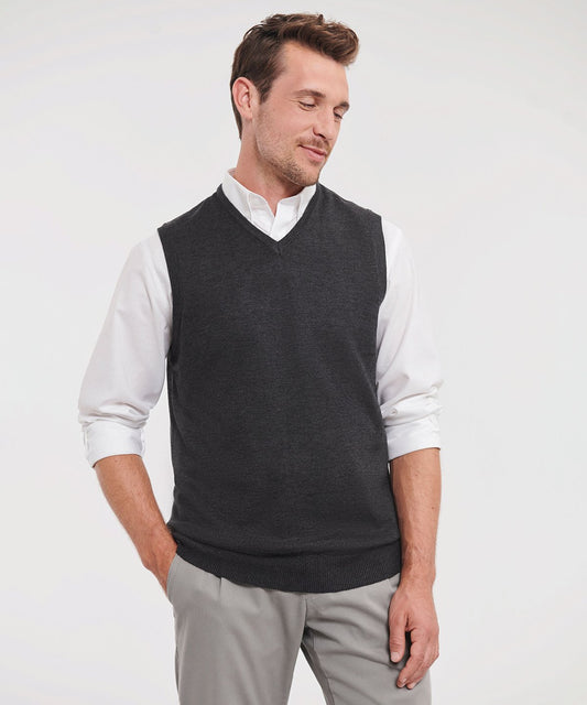 J716M V-neck sleeveless knitted sweater