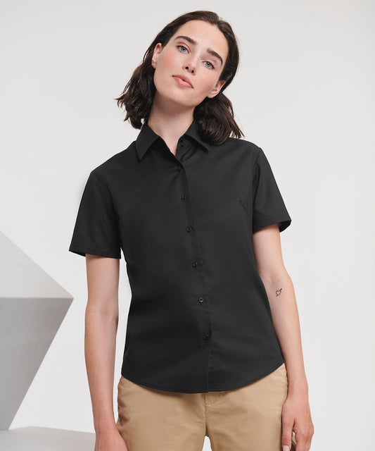 J933F Women's short sleeve Oxford shirt
