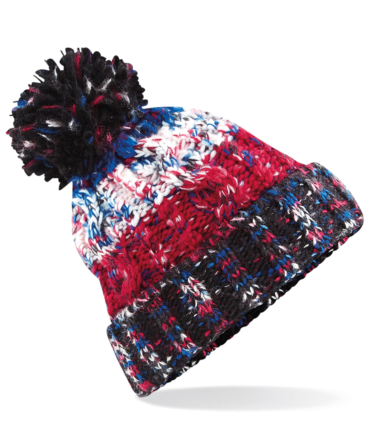 BC486 Corkscrew pom pom beanie