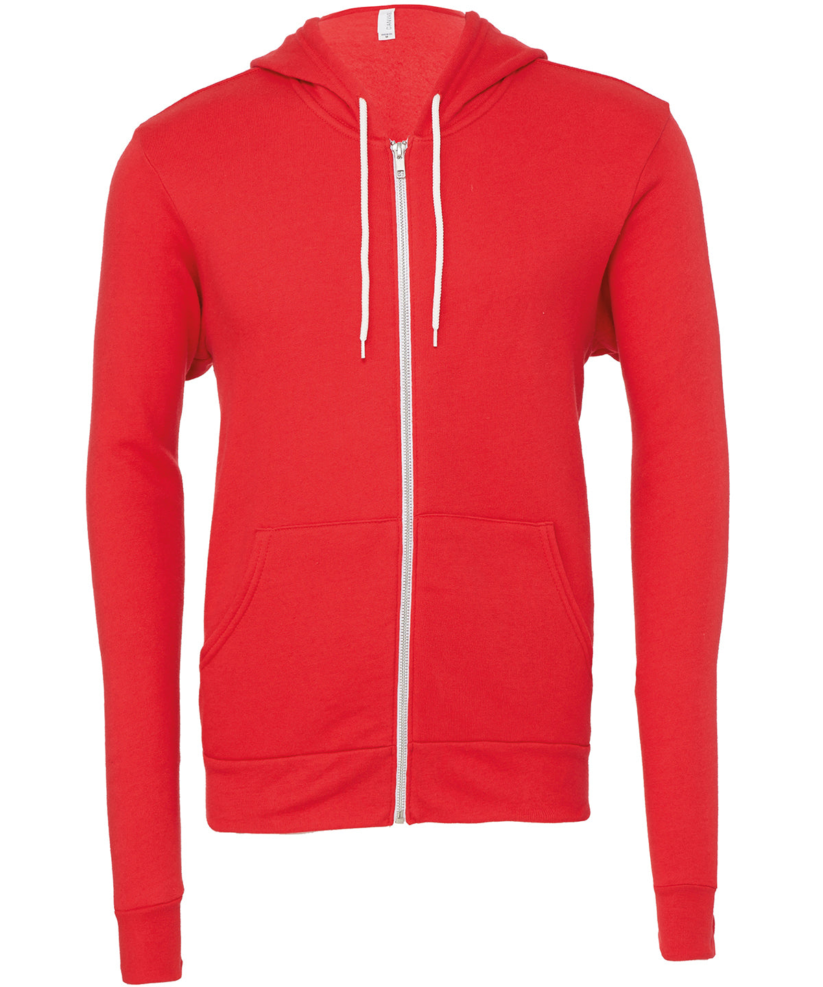 BE106 Unisex polycotton fleece full-zip hoodie
