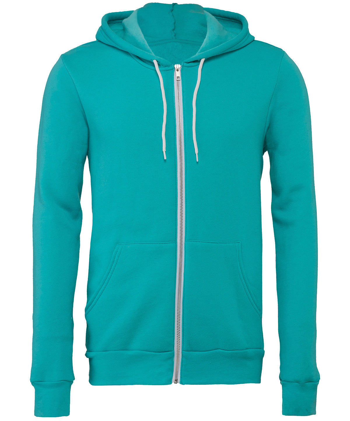 BE106 Unisex polycotton fleece full-zip hoodie