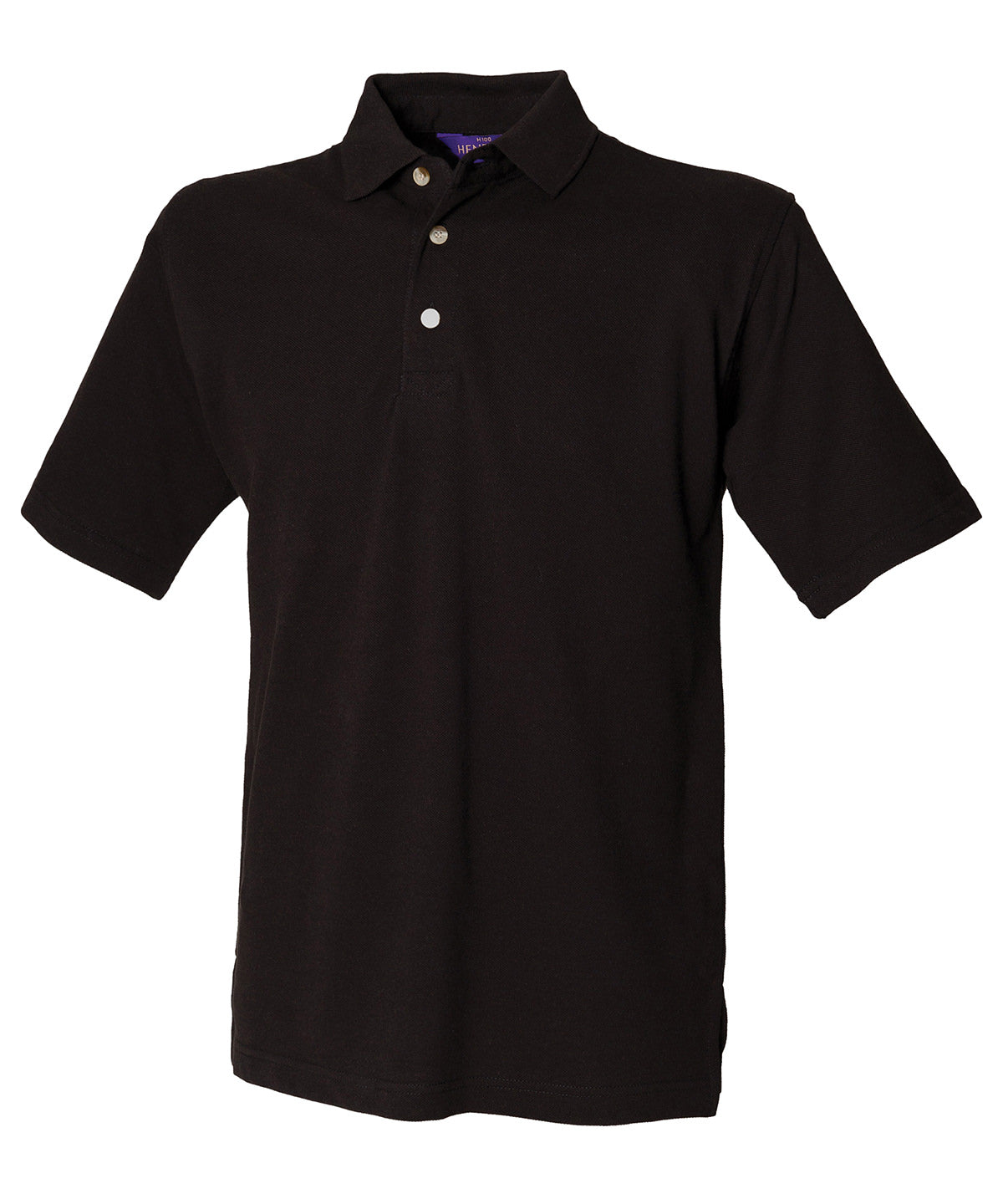 HD100 Classic cotton piqué polo with stand-up collar