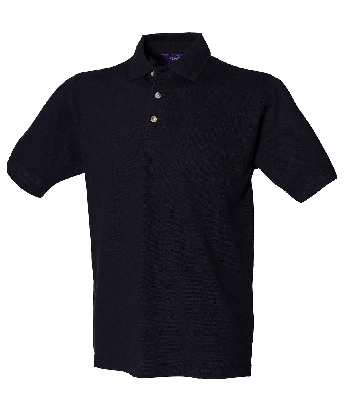 HD100 Classic cotton piqué polo with stand-up collar