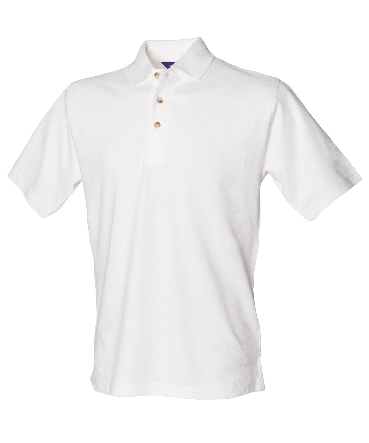HD100 Classic cotton piqué polo with stand-up collar