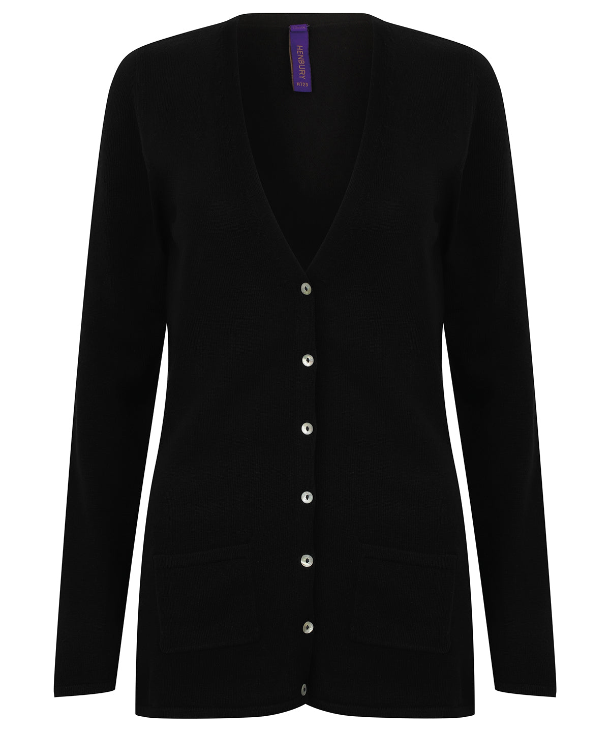 HB723  Women's v-button cardigan