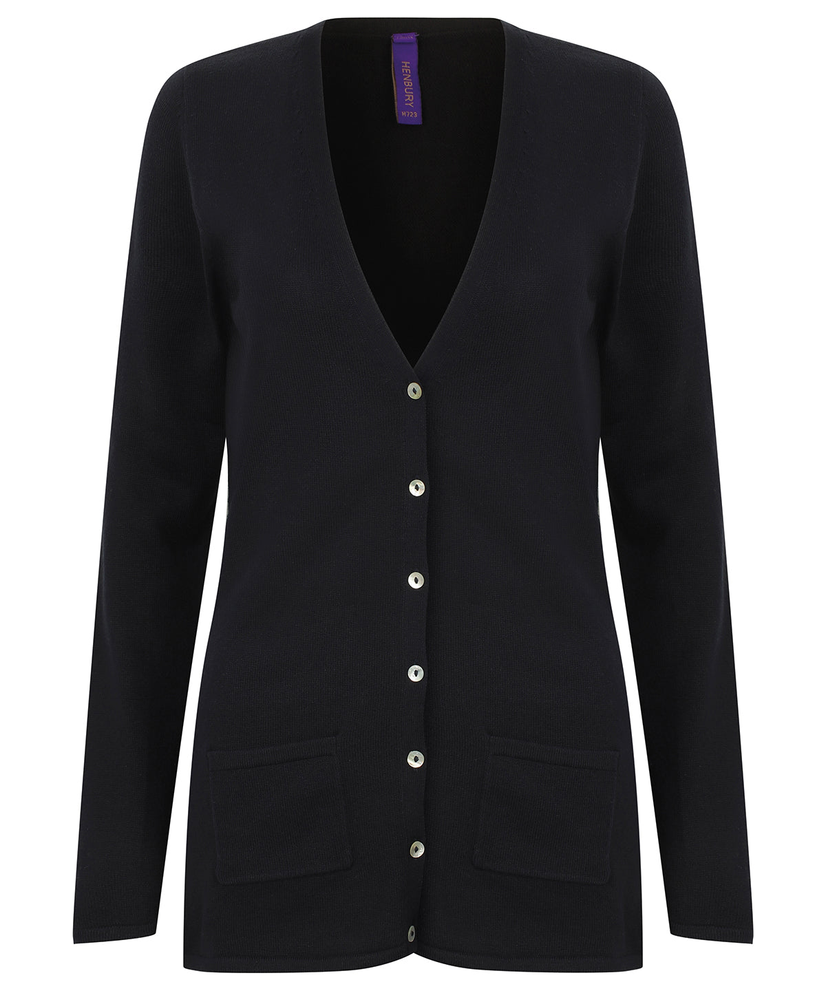 HB723  Women's v-button cardigan