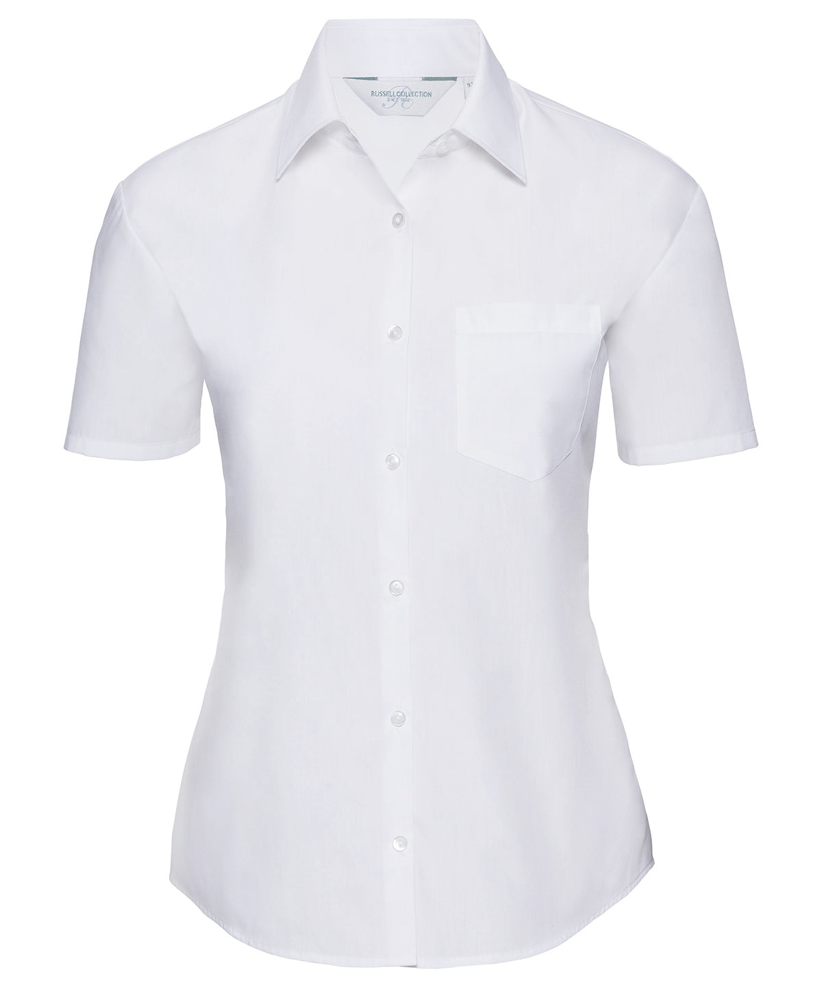 J935F Women's short sleeve polycotton easycare poplin shirt