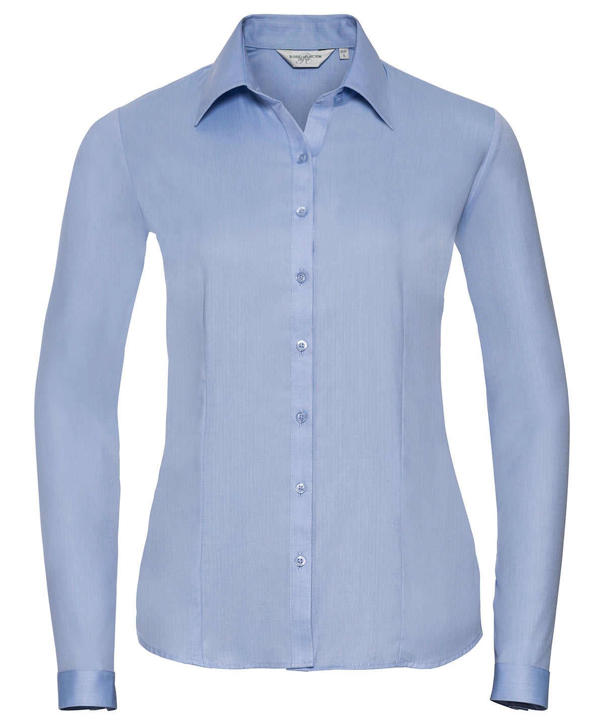 J962F Women's long sleeve herringbone shirt
