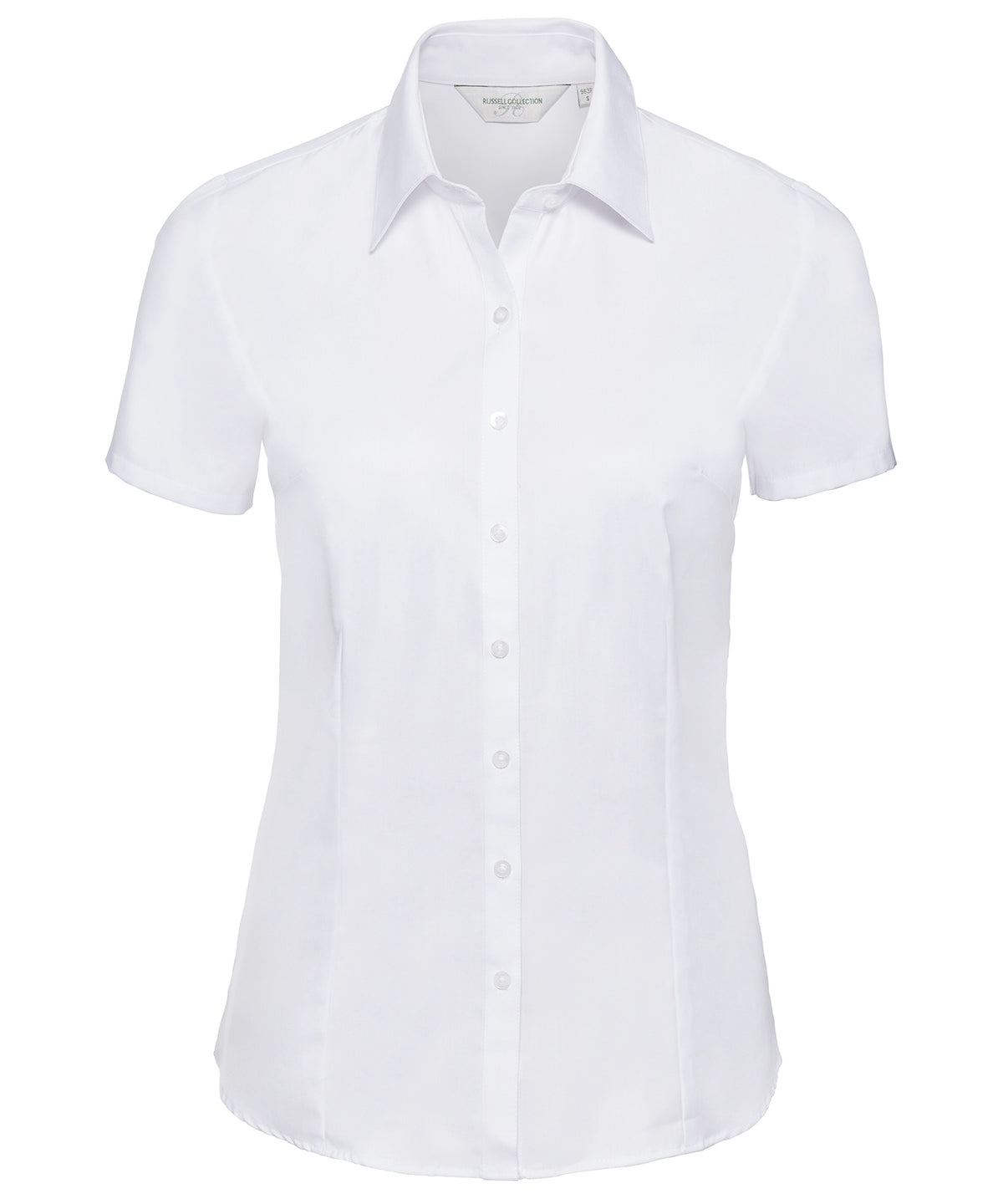 J963F  Women's short sleeve herringbone shirt