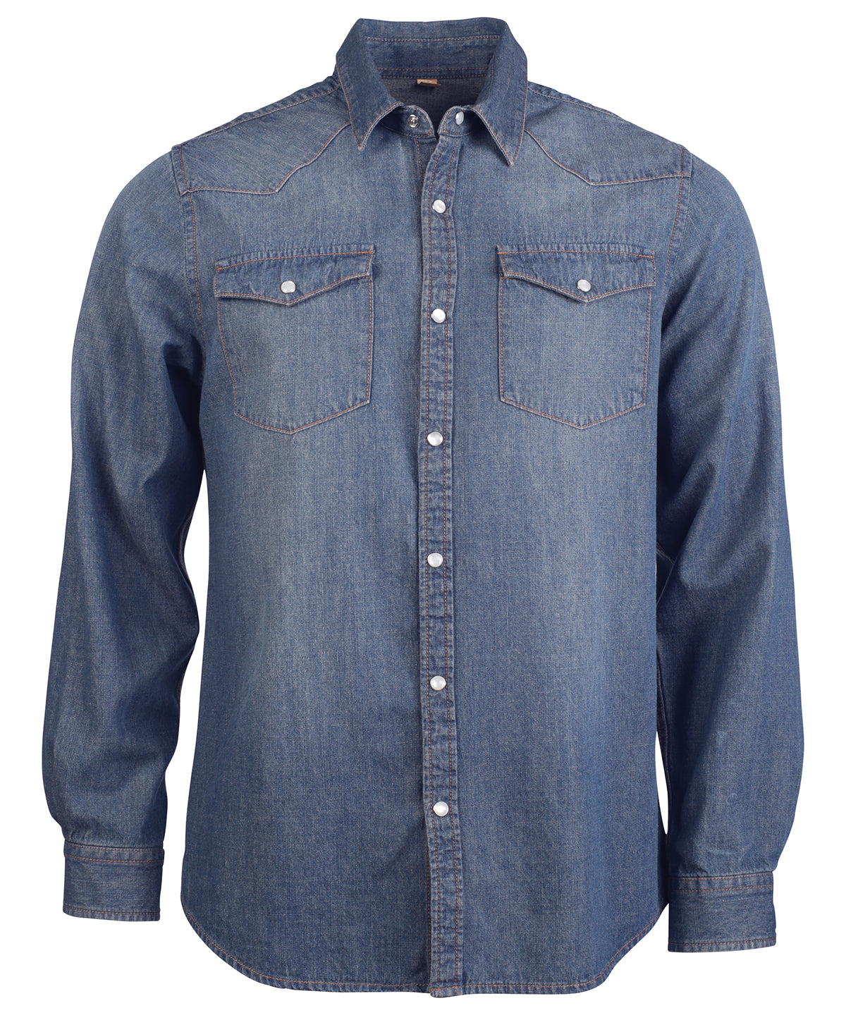 KB519 Men's long-sleeved denim shirt
