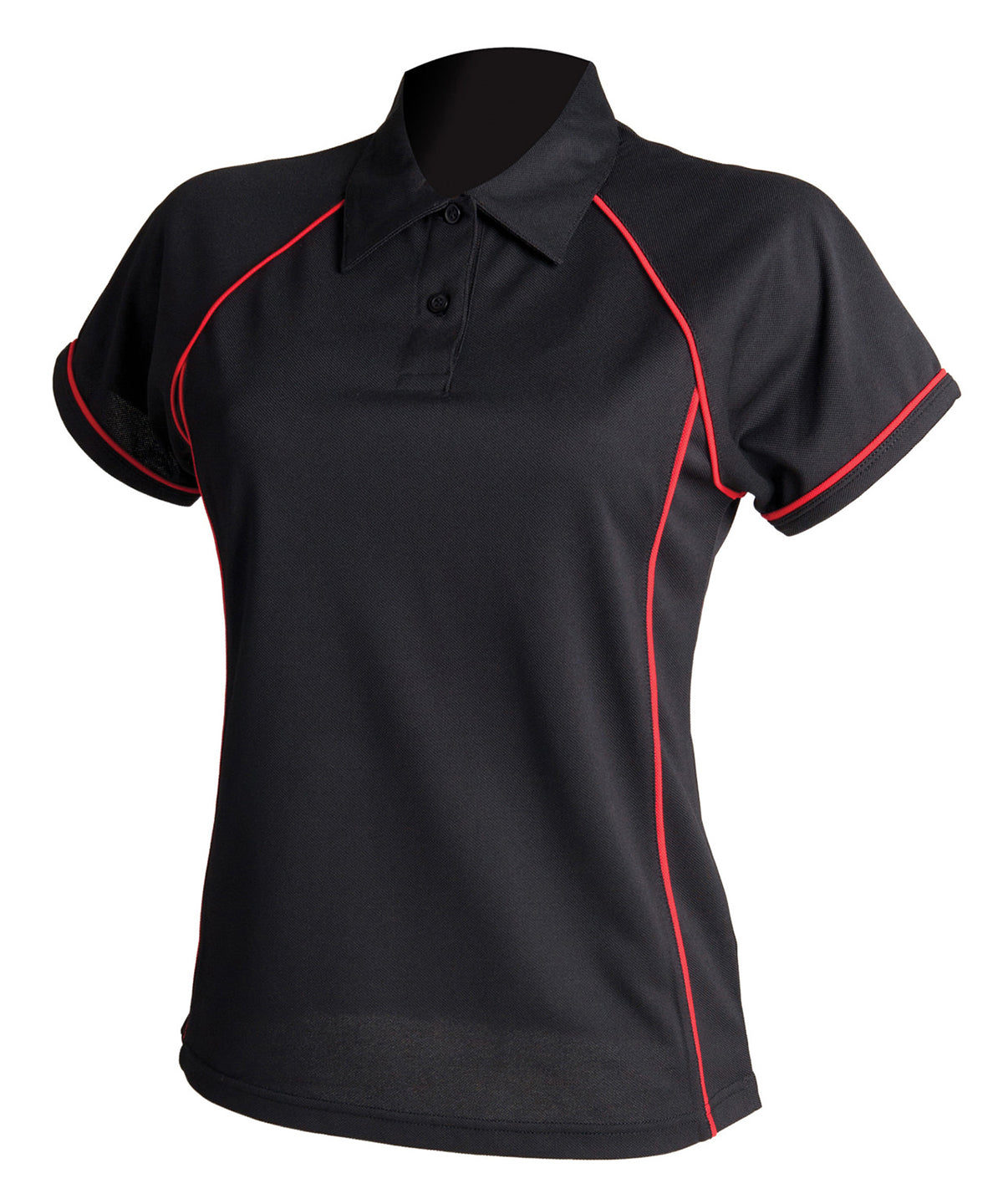 LV371 Women's piped performance polo