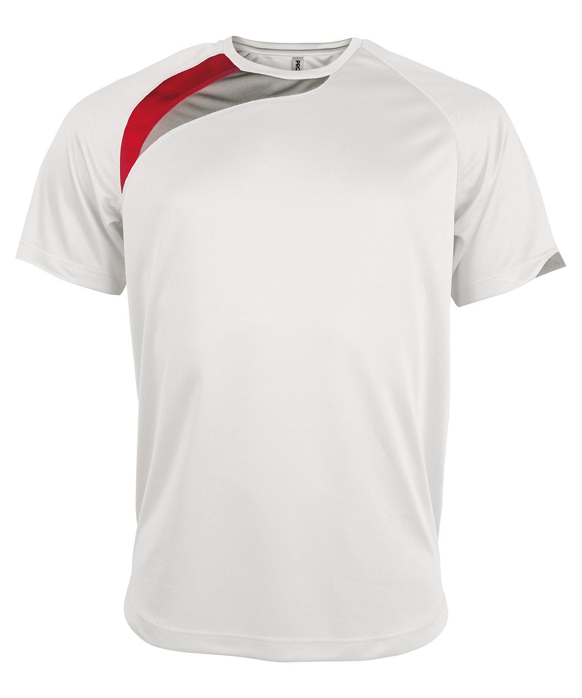White/Red/Storm Grey - Adults short-sleeved jersey
