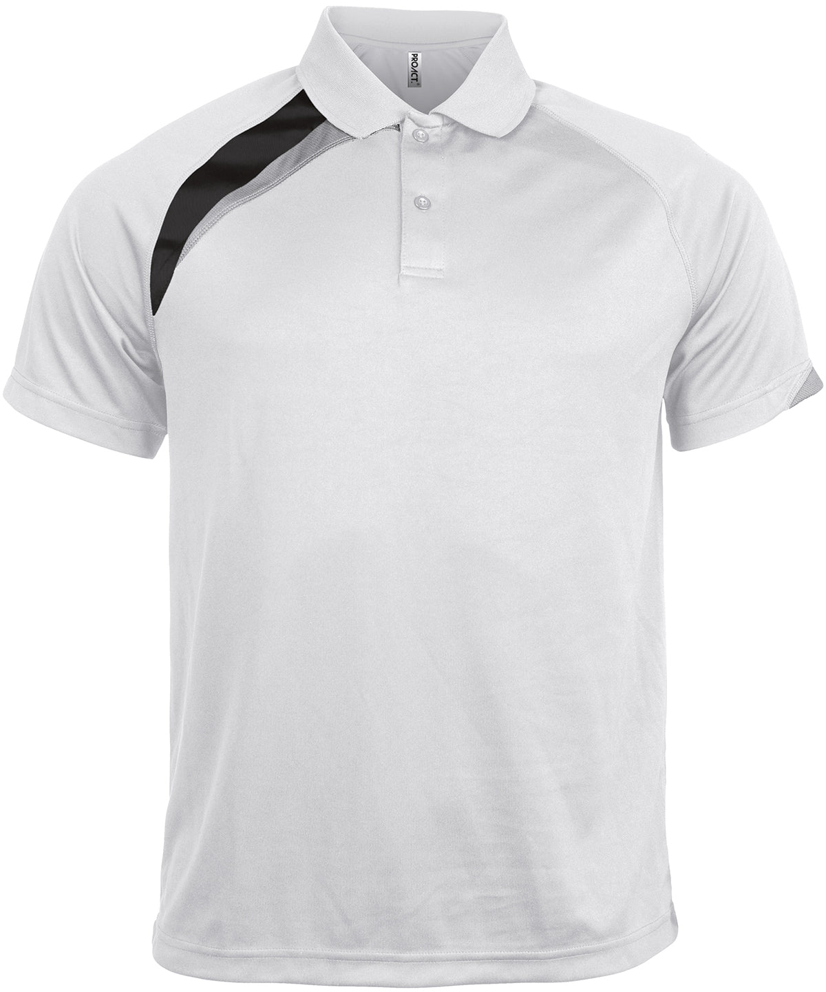 White/Black/Storm Grey - Adults' short-sleeved sports polo shirt