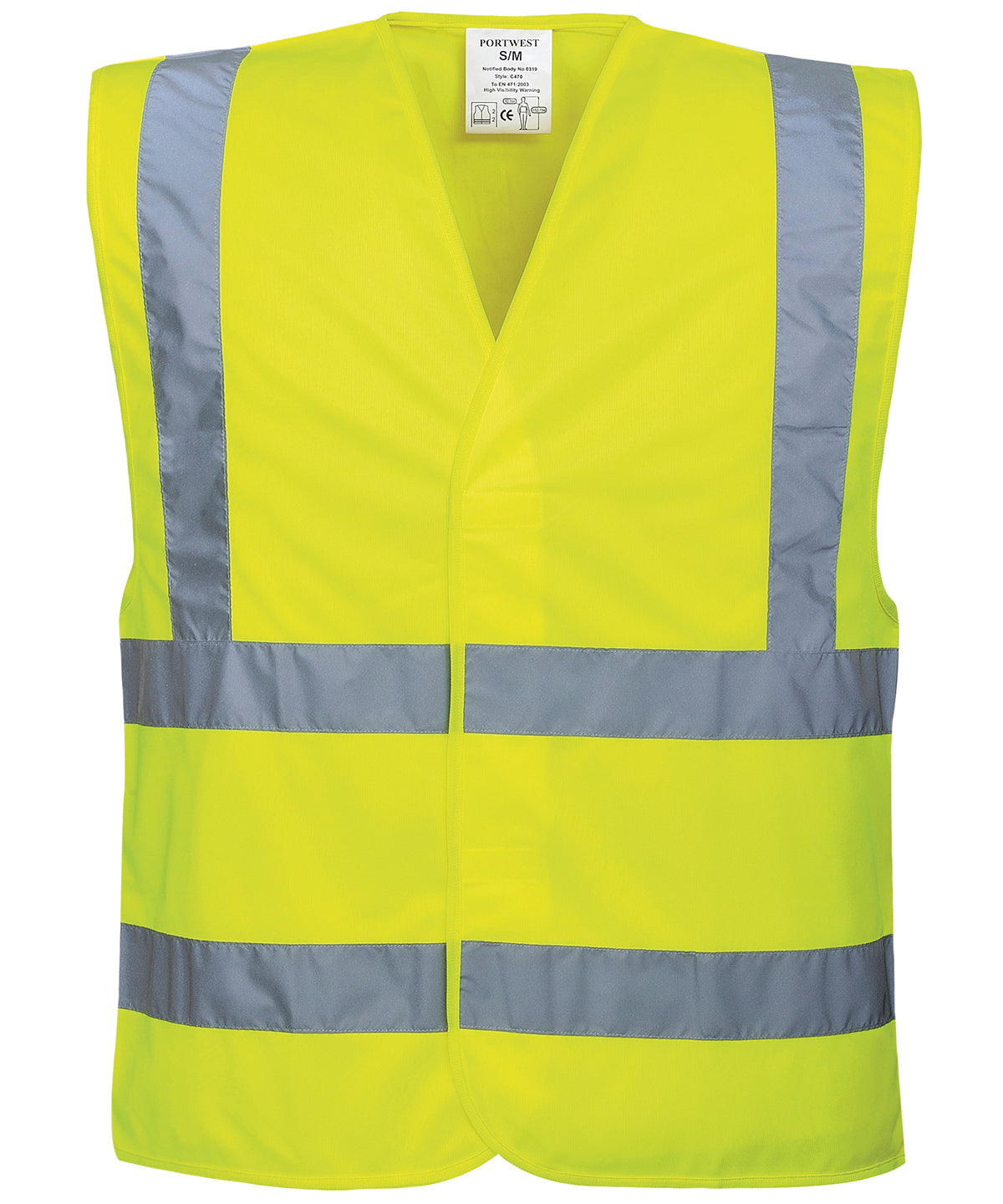 PW002 Hi-vis two-band-and-brace vest (C470)