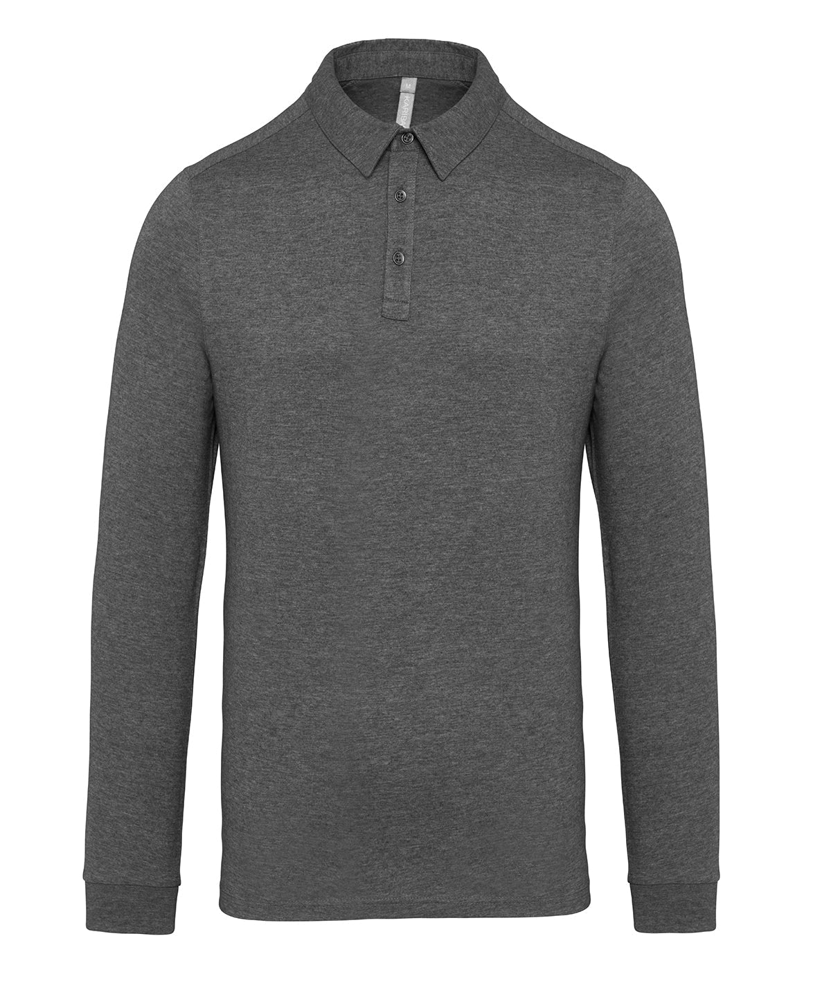 KB264 Jersey knit long sleeve polo shirt
