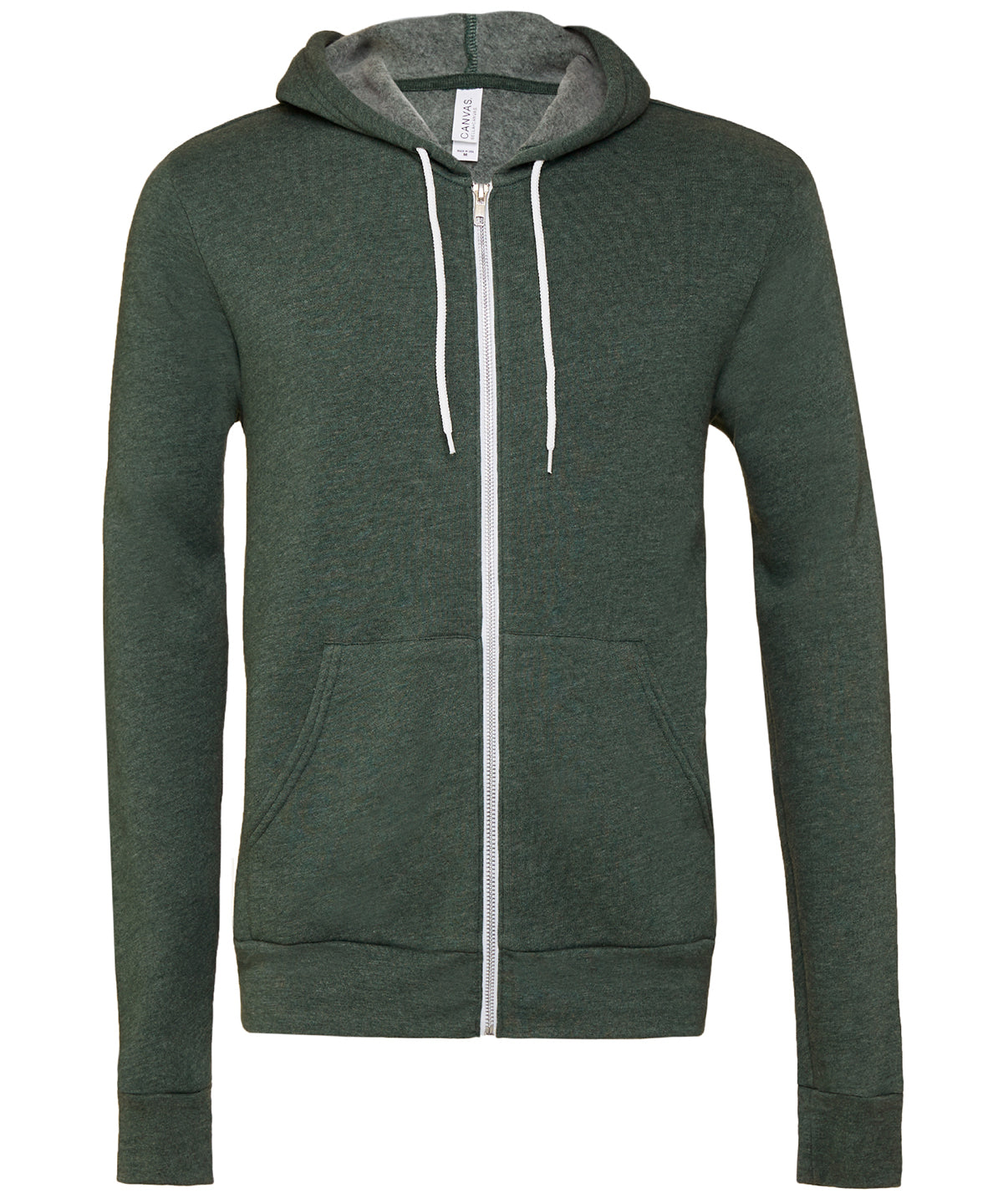 BE106 Unisex polycotton fleece full-zip hoodie