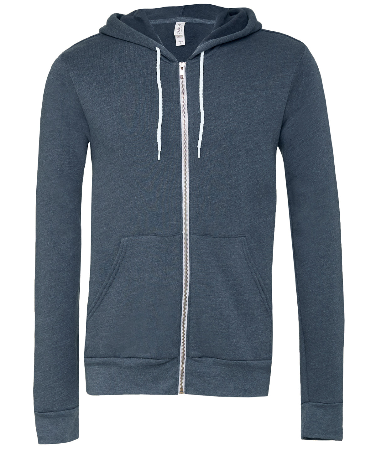 BE106 Unisex polycotton fleece full-zip hoodie