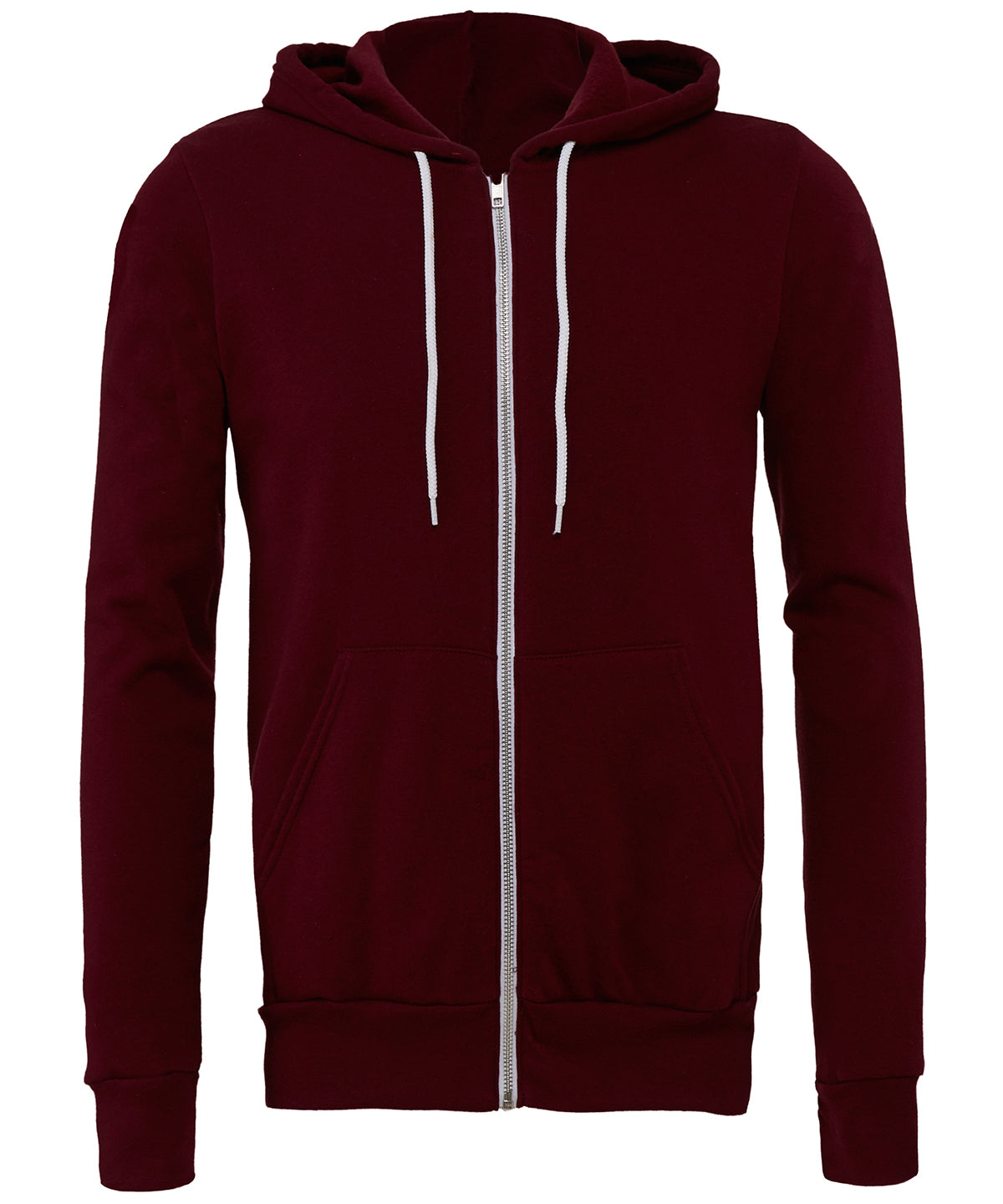 BE106 Unisex polycotton fleece full-zip hoodie