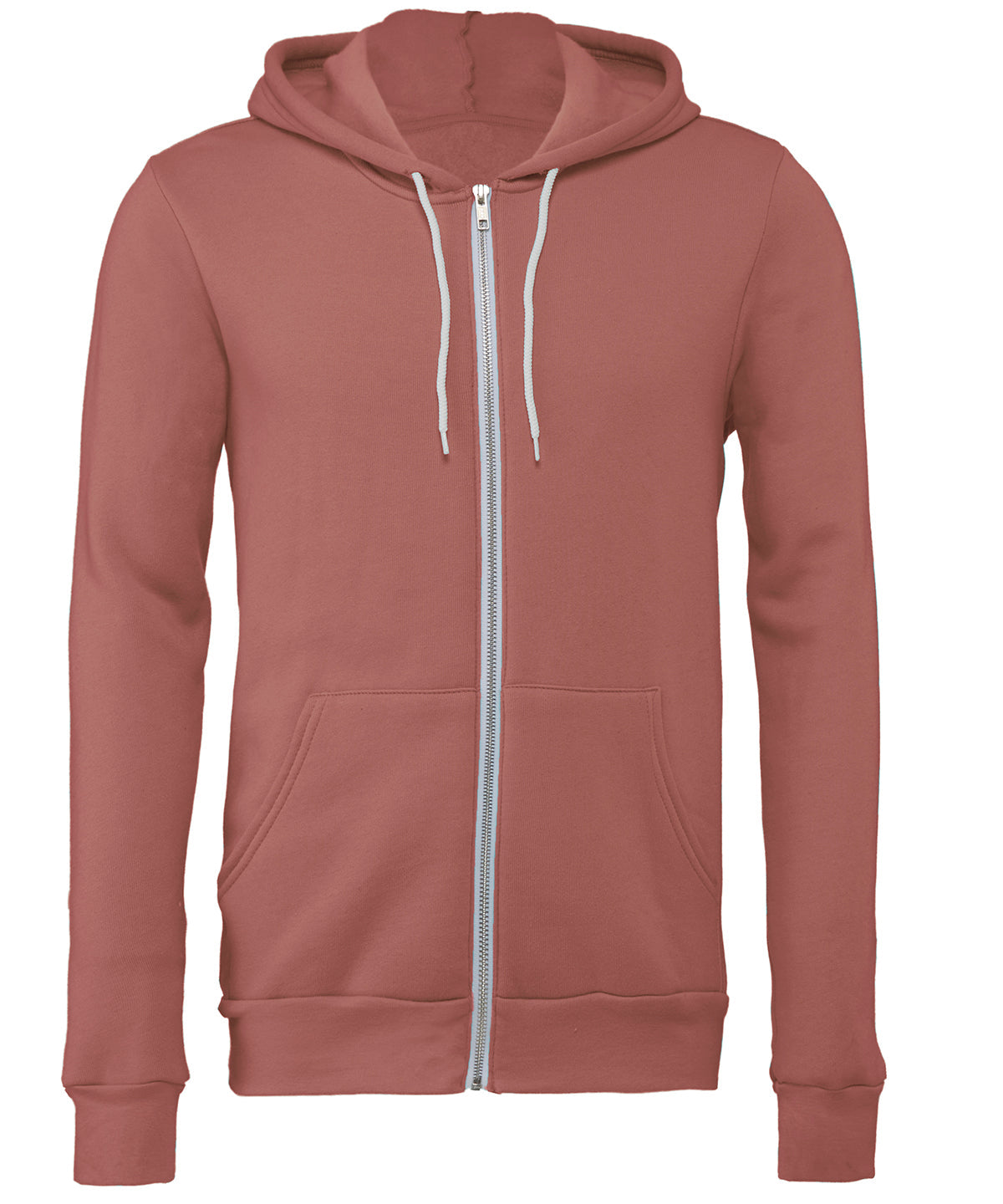 BE106 Unisex polycotton fleece full-zip hoodie