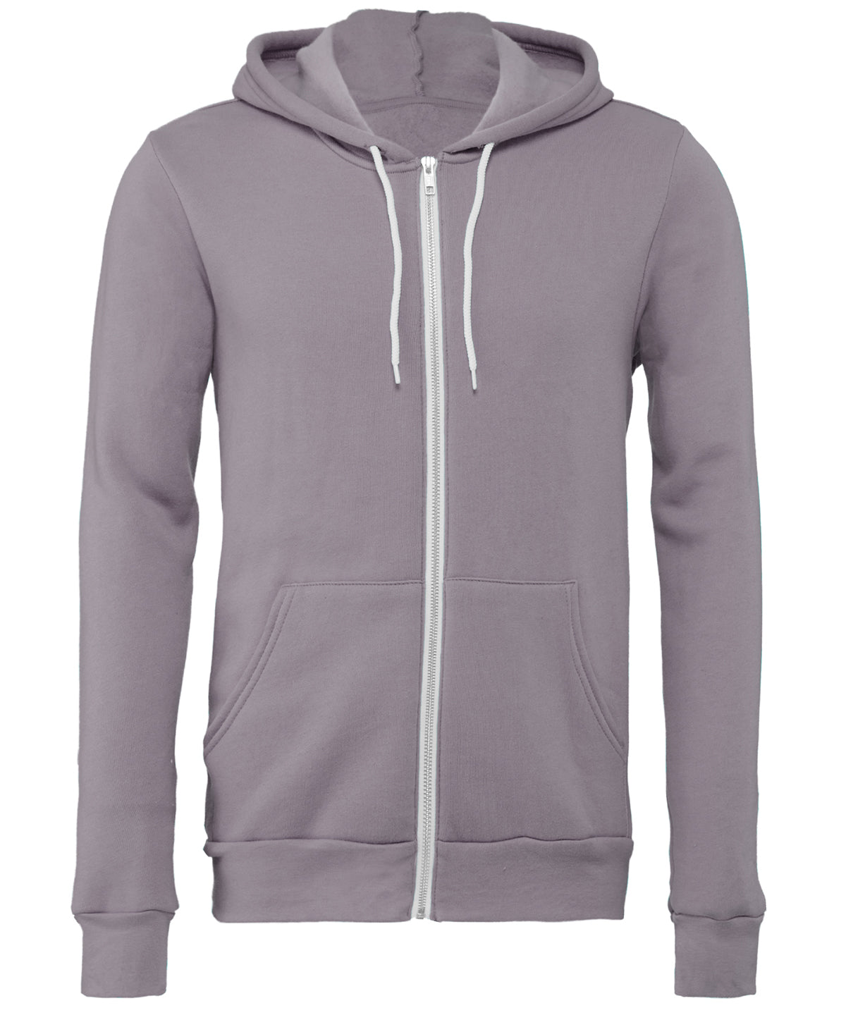 BE106 Unisex polycotton fleece full-zip hoodie