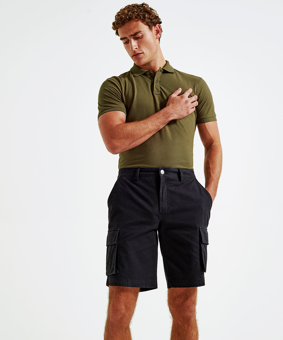 Black - Men's cargo shorts