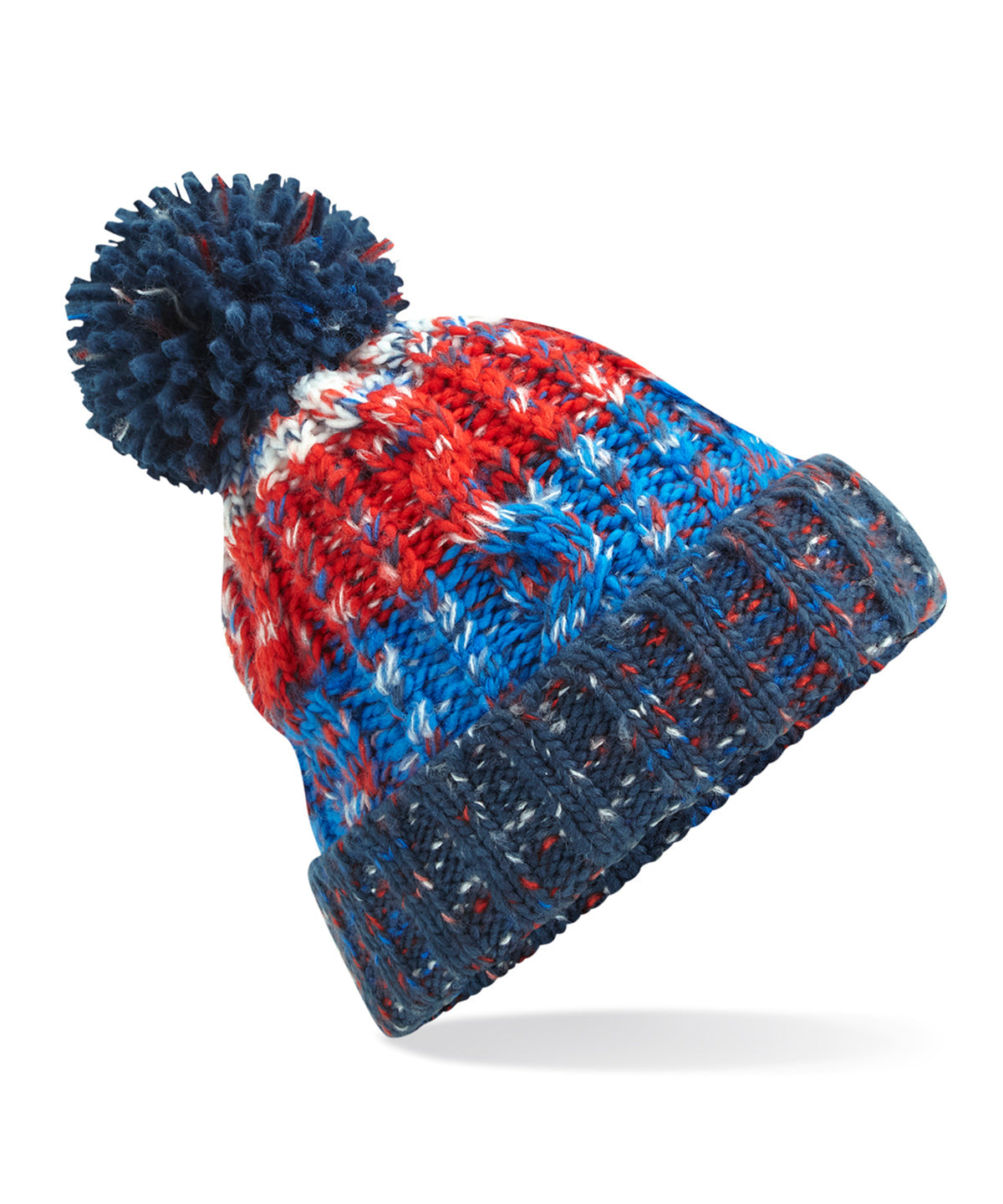 BC486 Corkscrew pom pom beanie