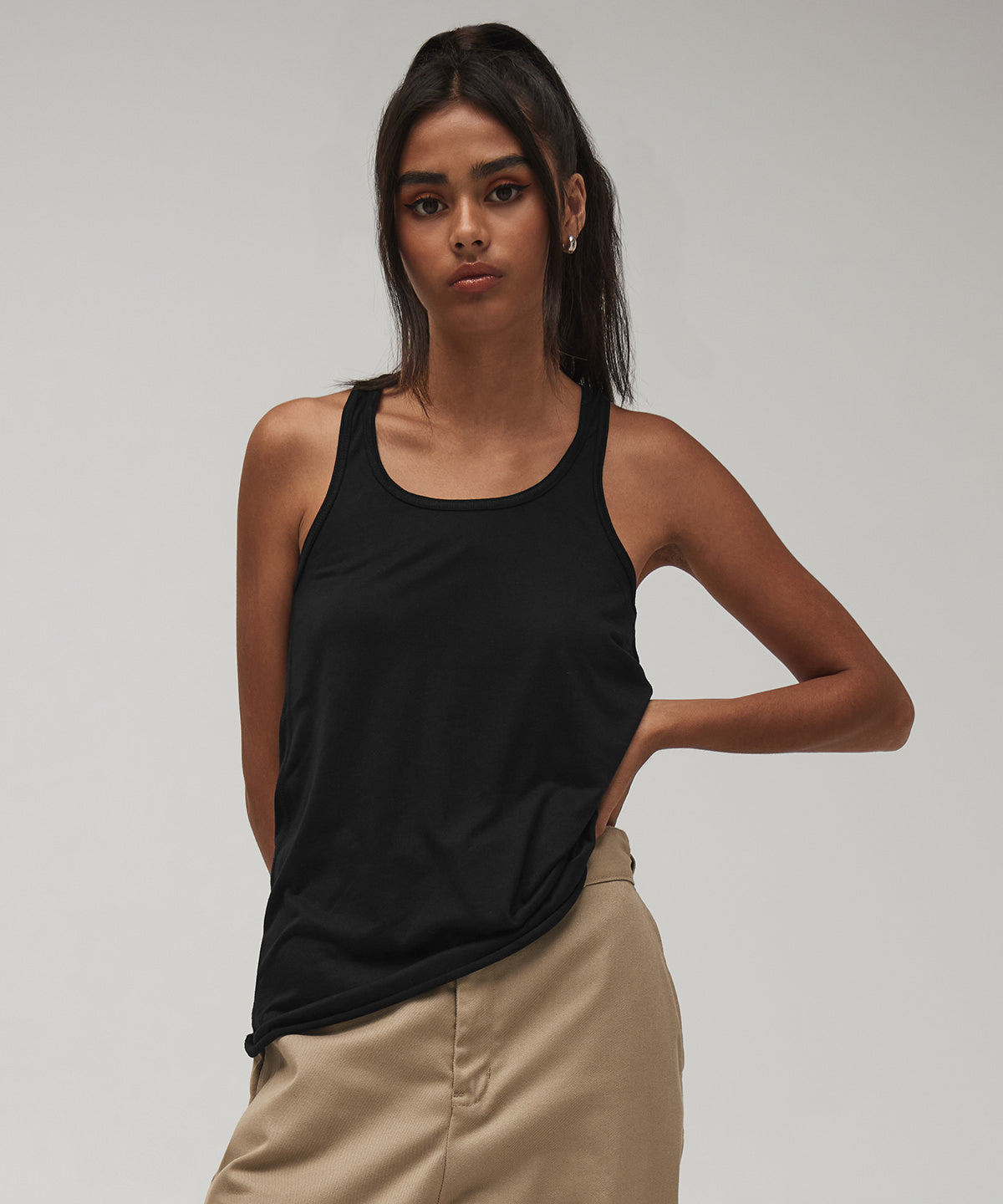 BE089 Flowy racerback tank top