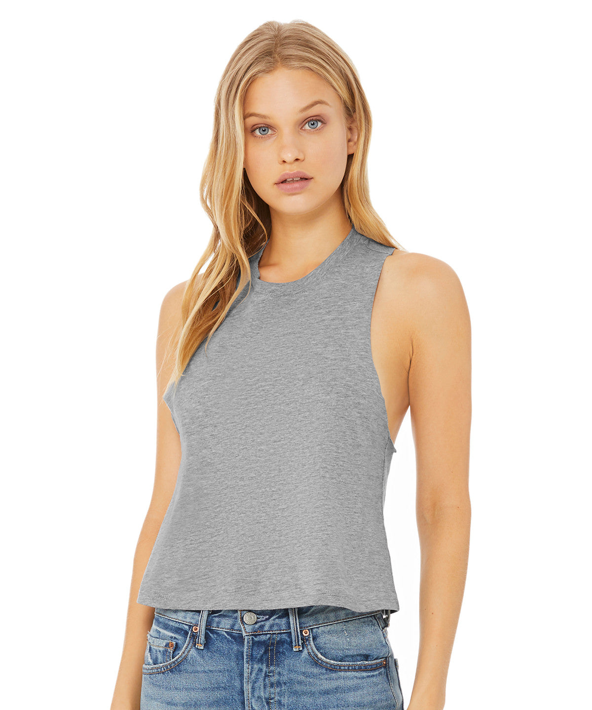 BE127 - Women's racerback cropped tank