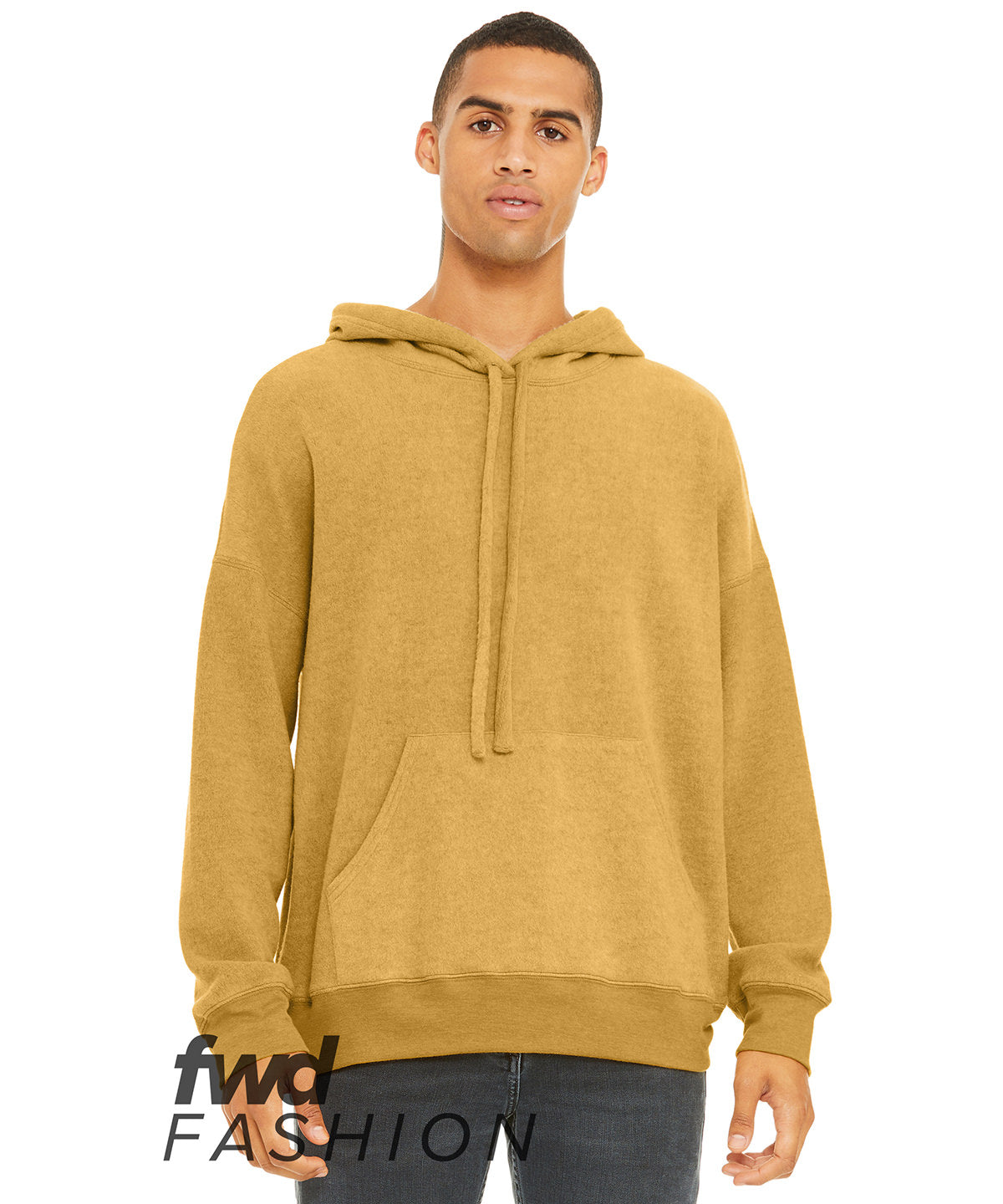 BE130 Unisex sueded fleece pullover hoodie