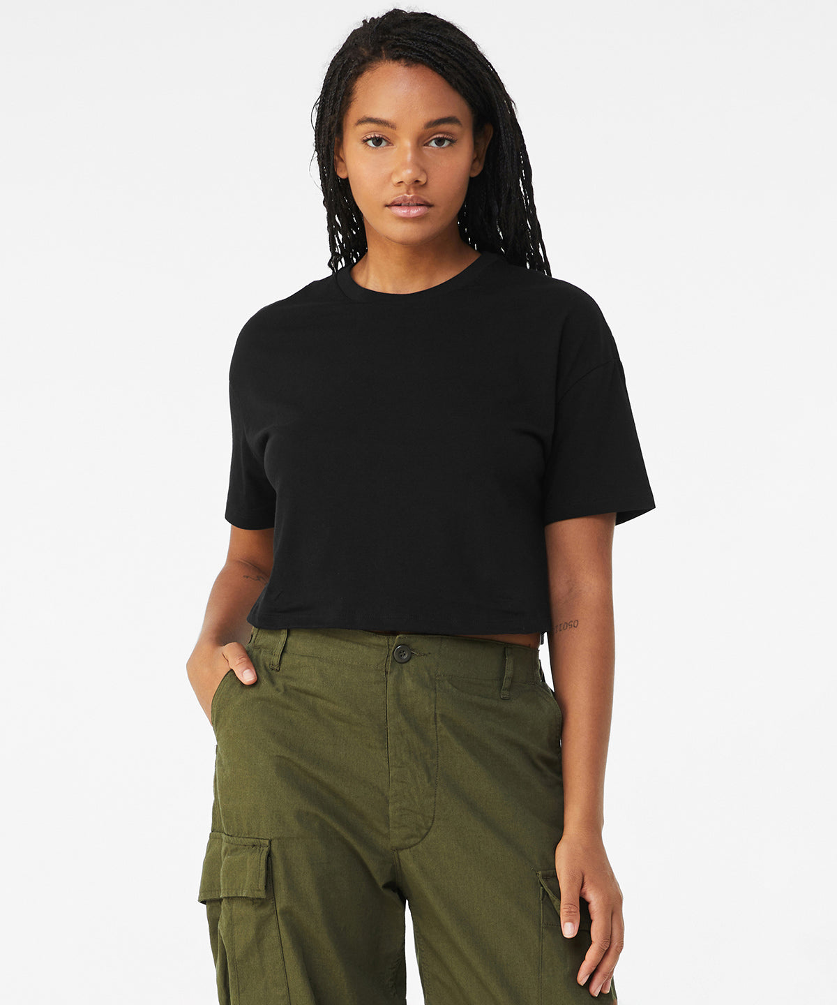 BE137 Women's Jersey crop tee
