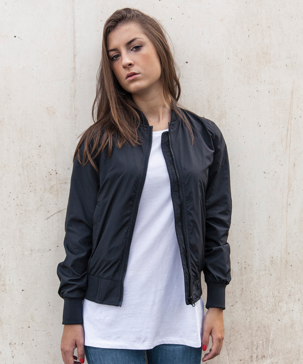 BY044 Women's nylon bomber jacket