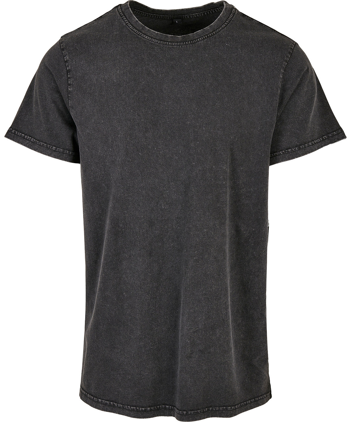 BY190  Acid washed round neck tee