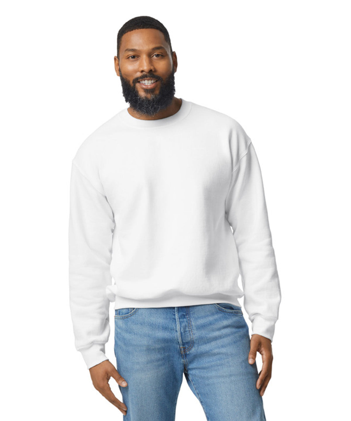Black - DryBlend® adult crew neck sweatshirt