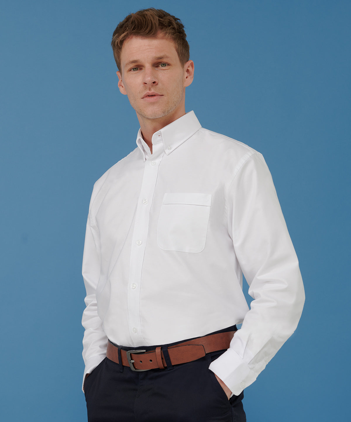 HB510 Long sleeve classic Oxford shirt