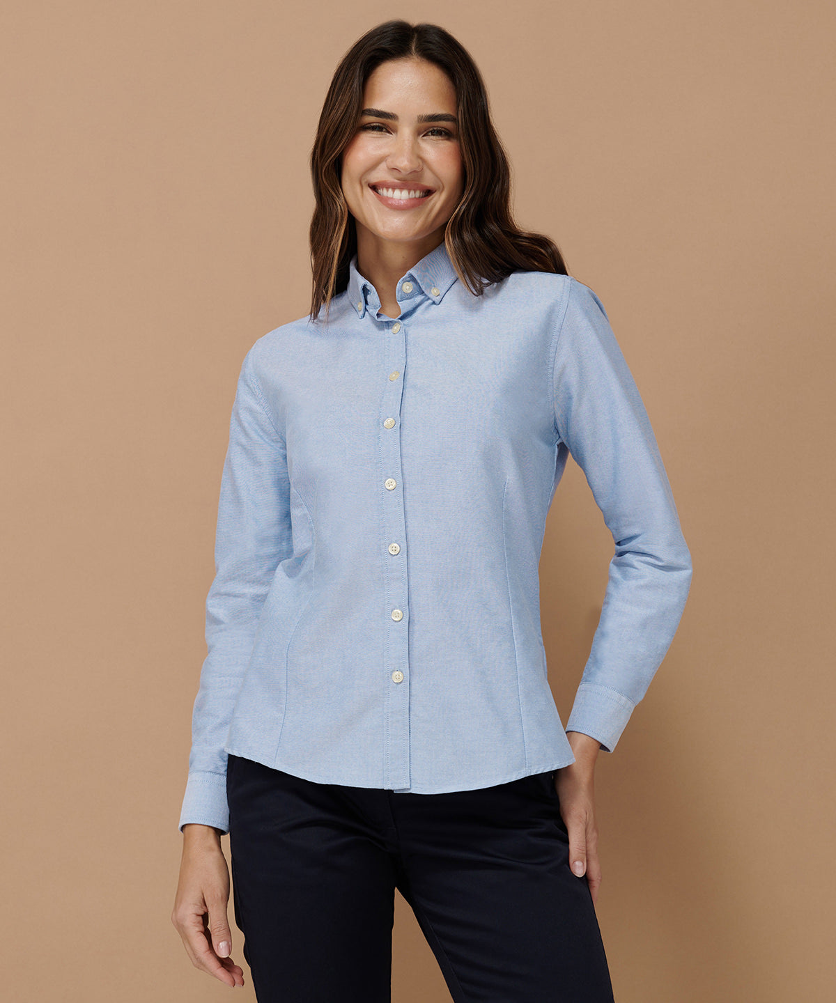 HB513 Women's modern long sleeve Oxford shirt