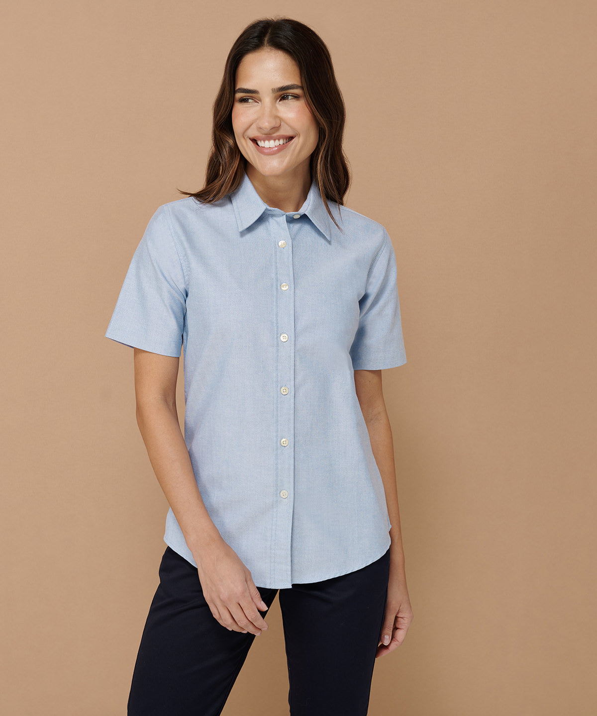 HB516 Women's short sleeve classic Oxford shirt