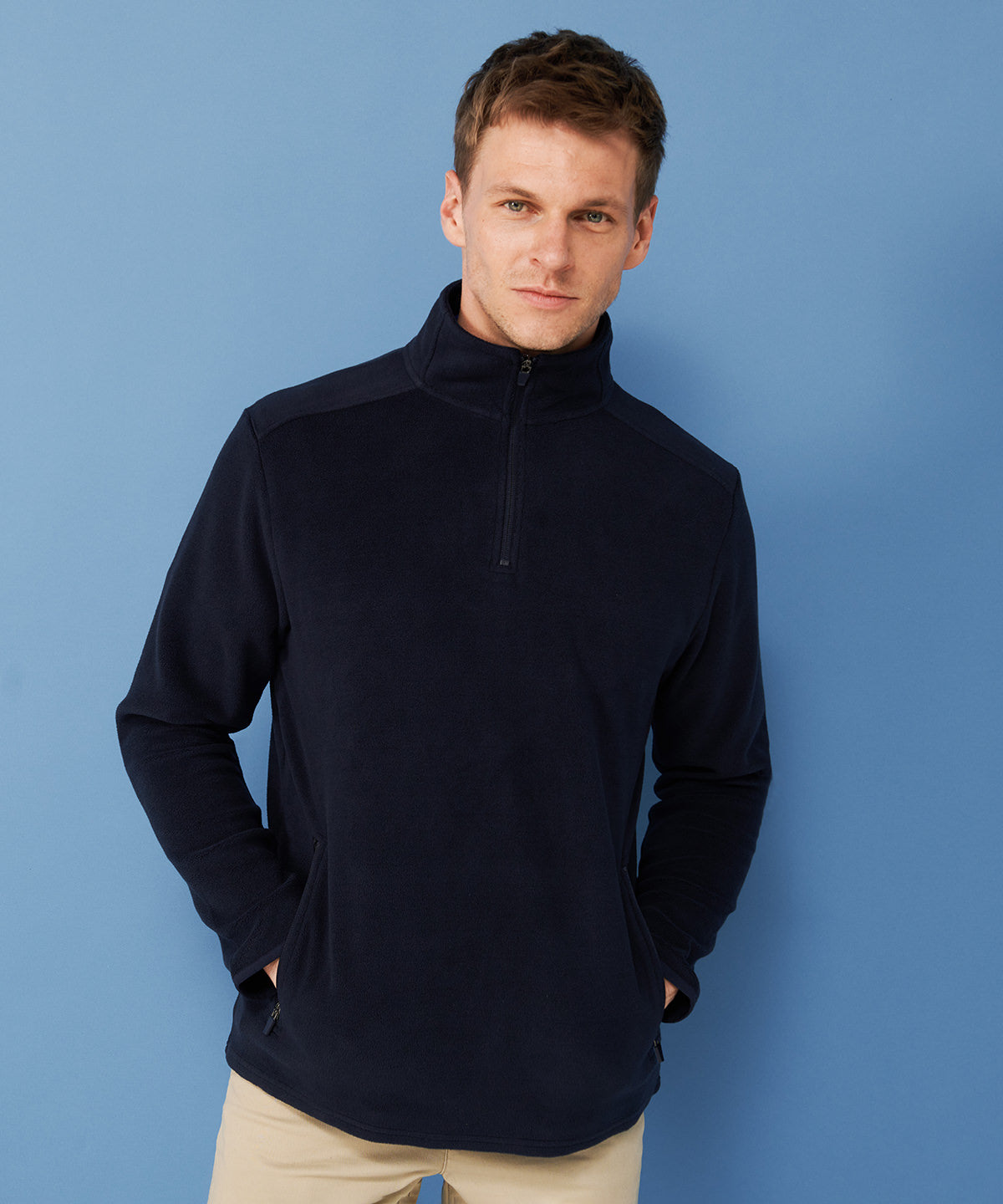 HB858 ¼ zip microfleece jacket