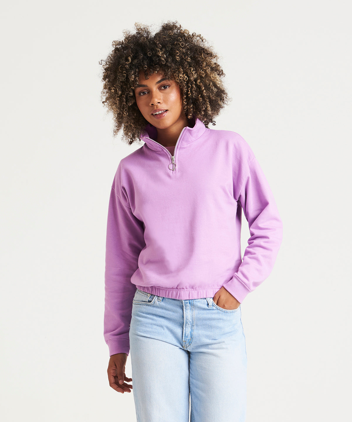 Women's cropped ¼-zip sweatshirt