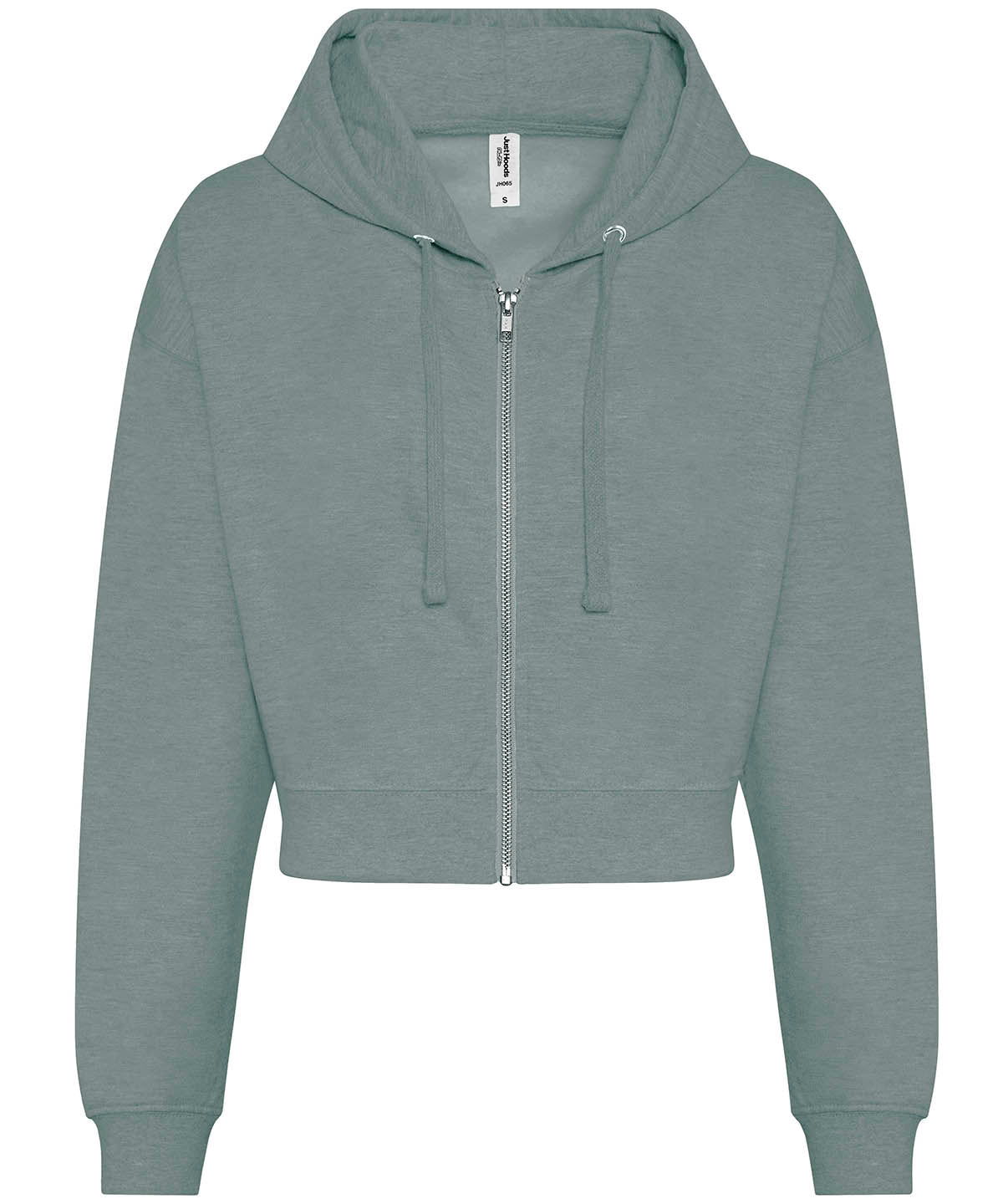 Womens Cropped Zipped Hoodie