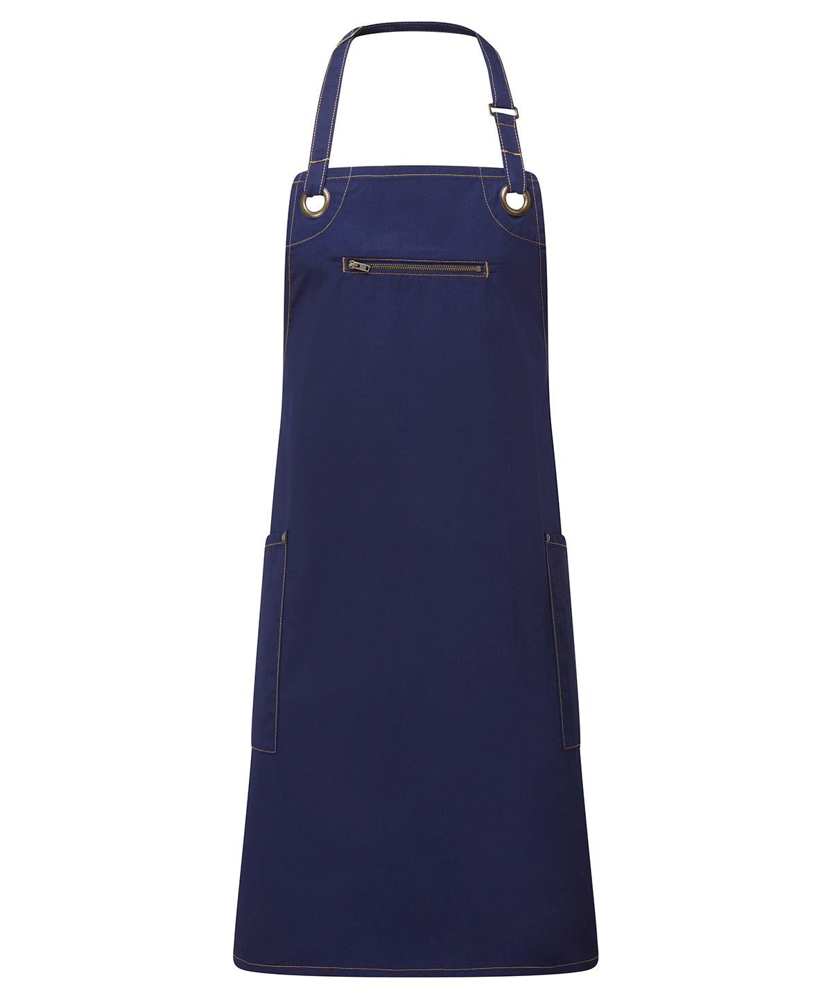 PR121‘Barley’ Contrast Stitch Bib Apron