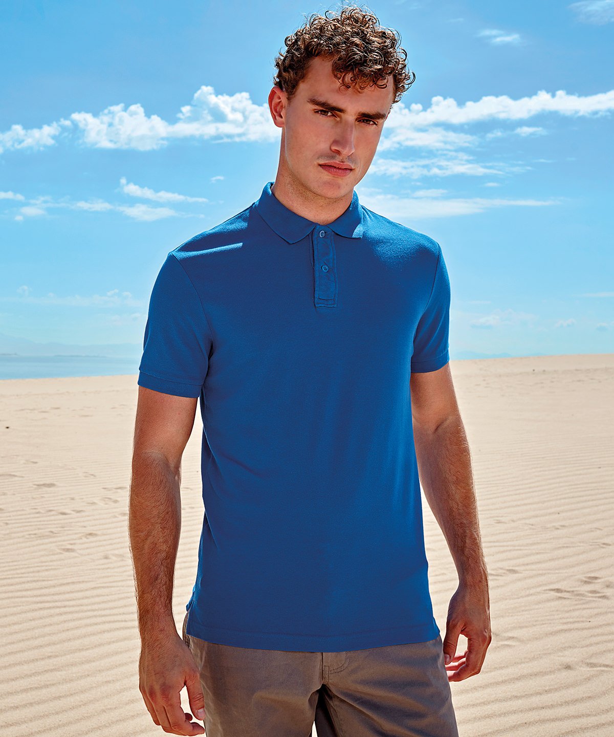 White - Men's "infinity stretch" polo
