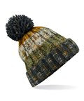 BC486 Corkscrew pom pom beanie
