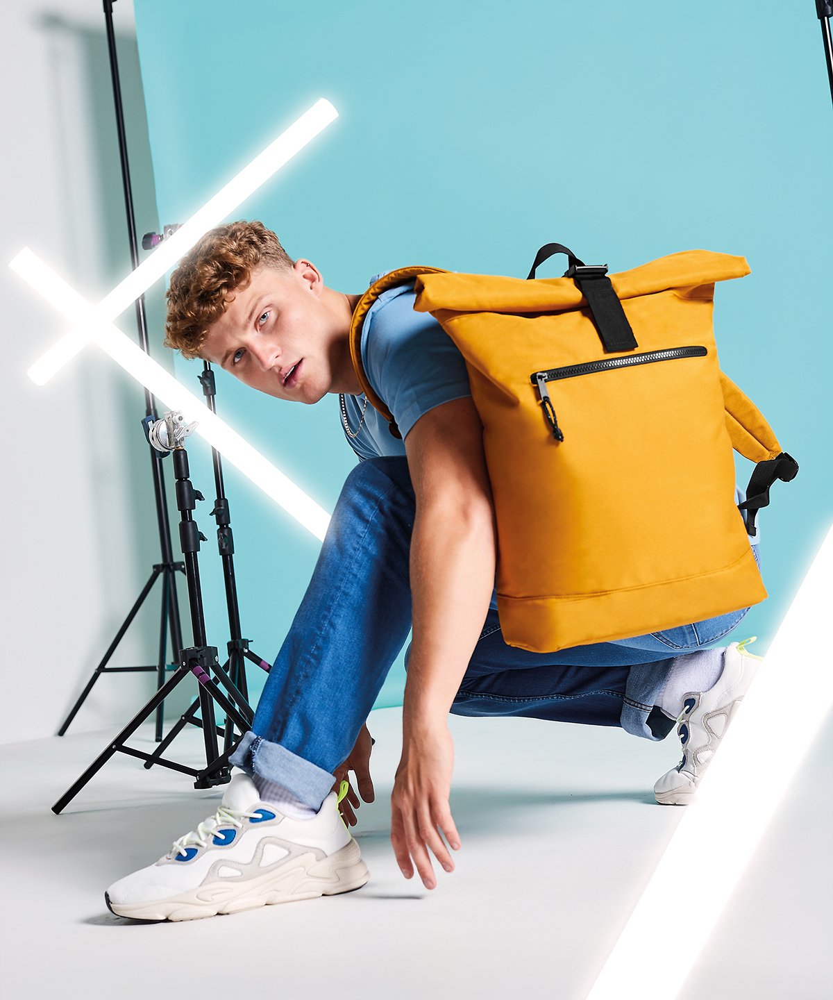 BG286  Recycled rolled-top backpack