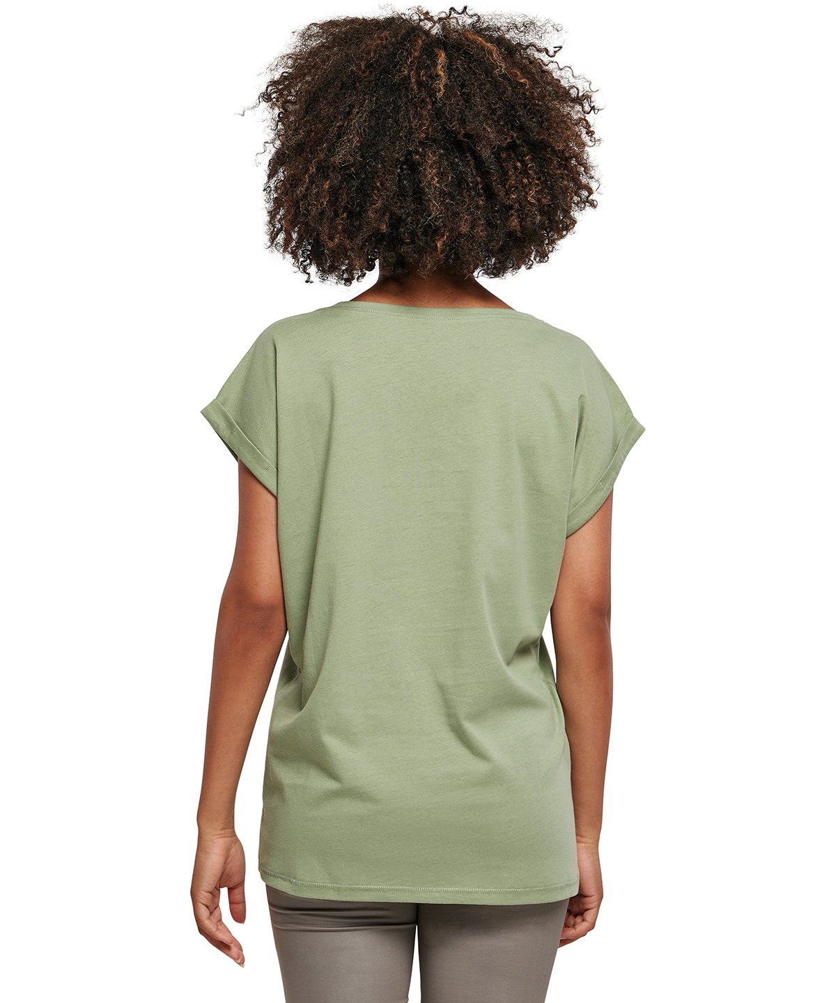 BY021  Women's extended shoulder tee