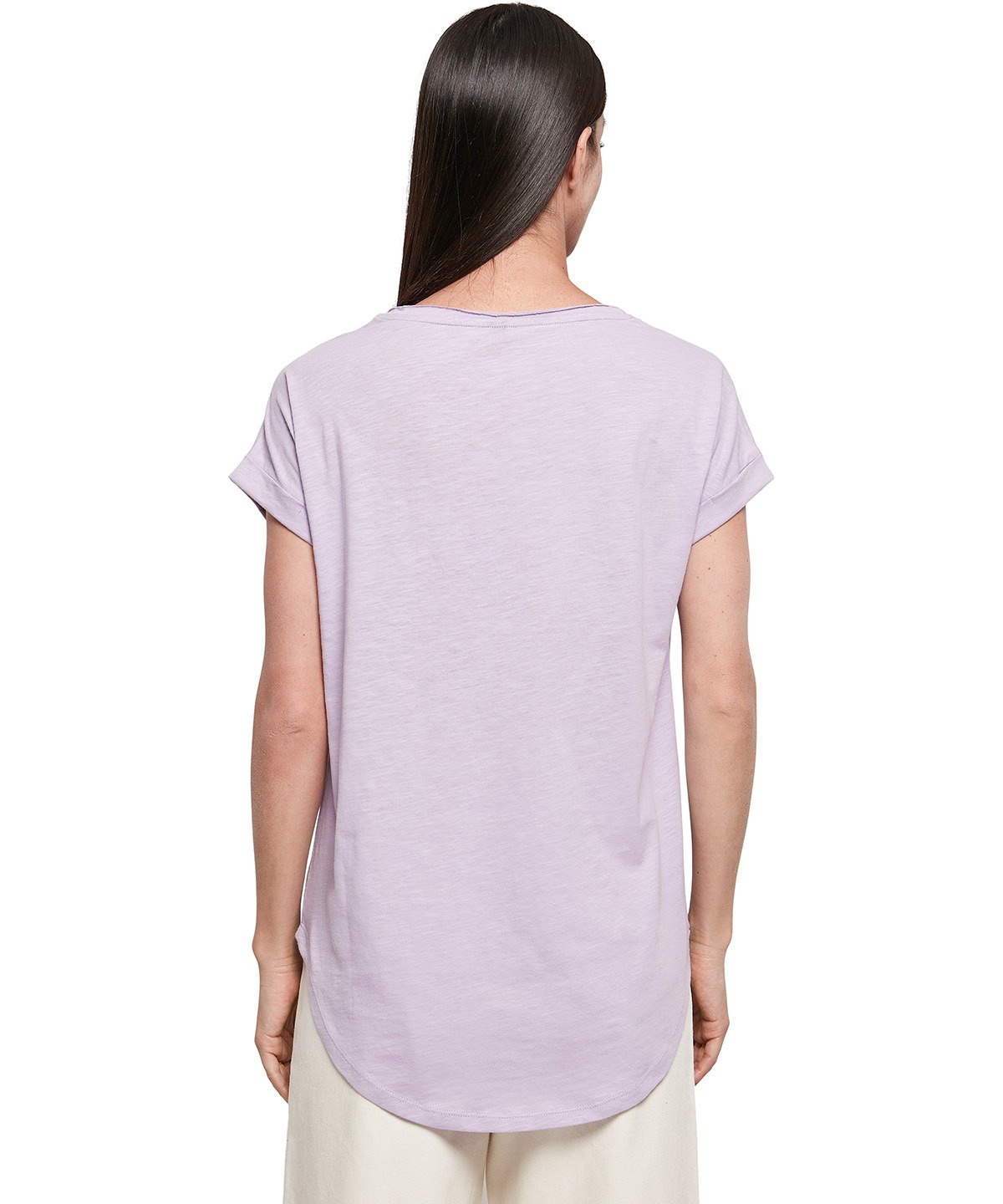 BY036  Women's long slub tee