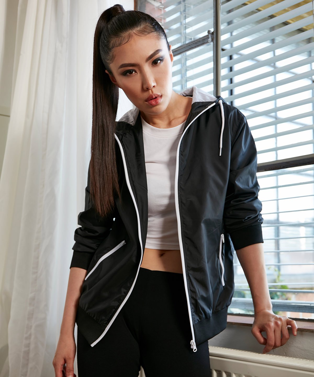 BY130 Women's two-tone tech windrunner jacket