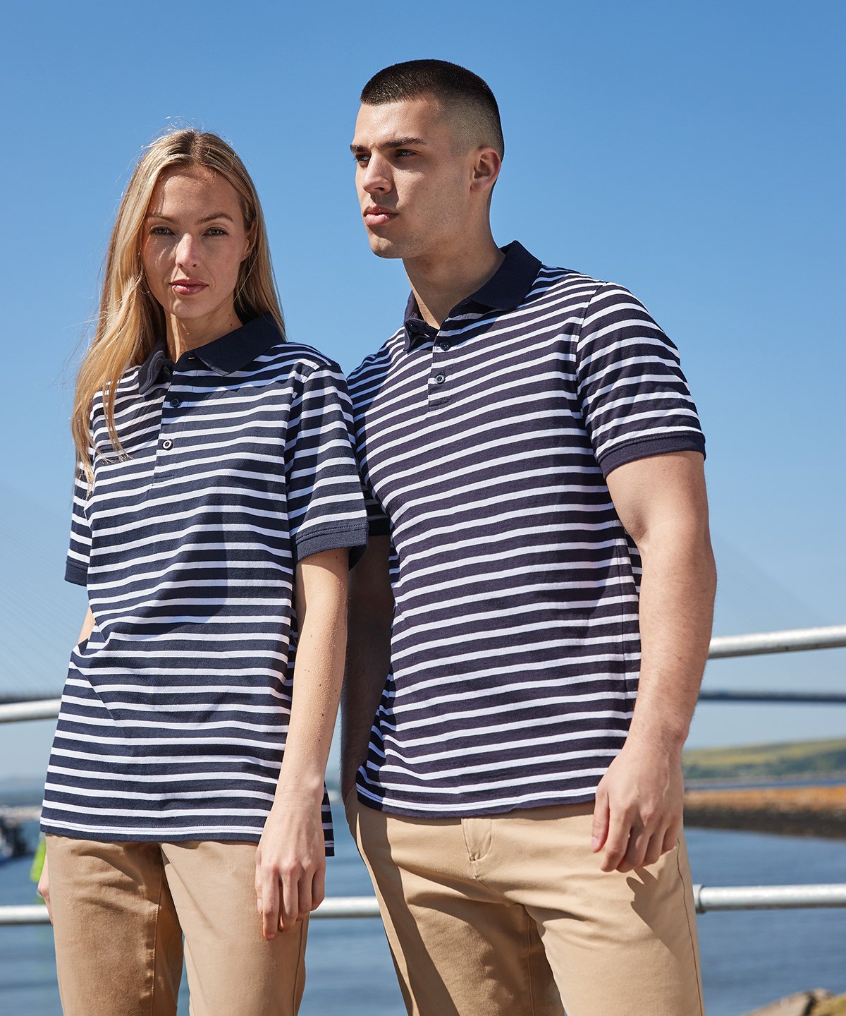 FR230 Striped Jersey polo shirt