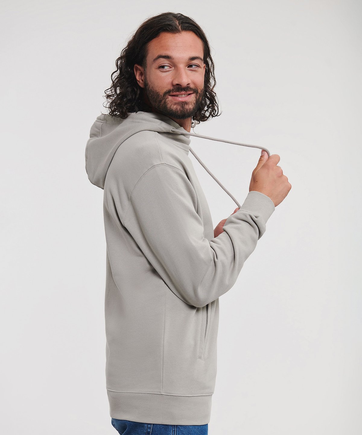 J209M Pure organic high collar hooded sweatshirt