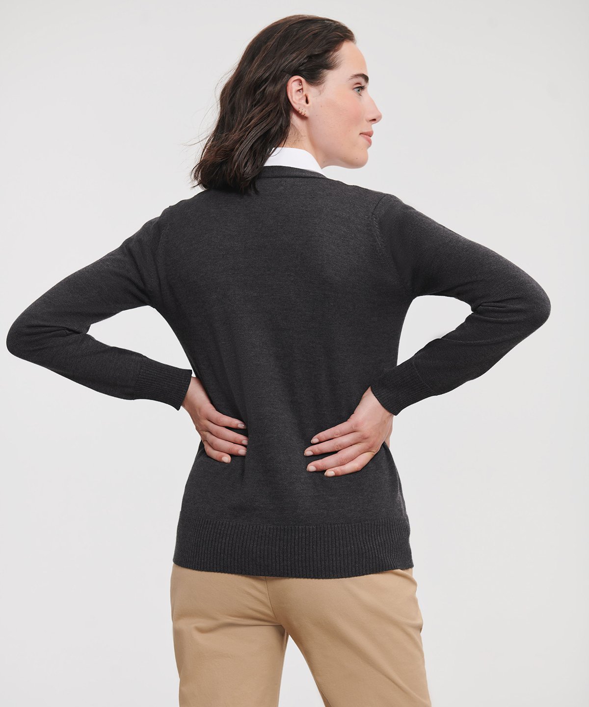 J715F  Women's v-neck knitted cardigan