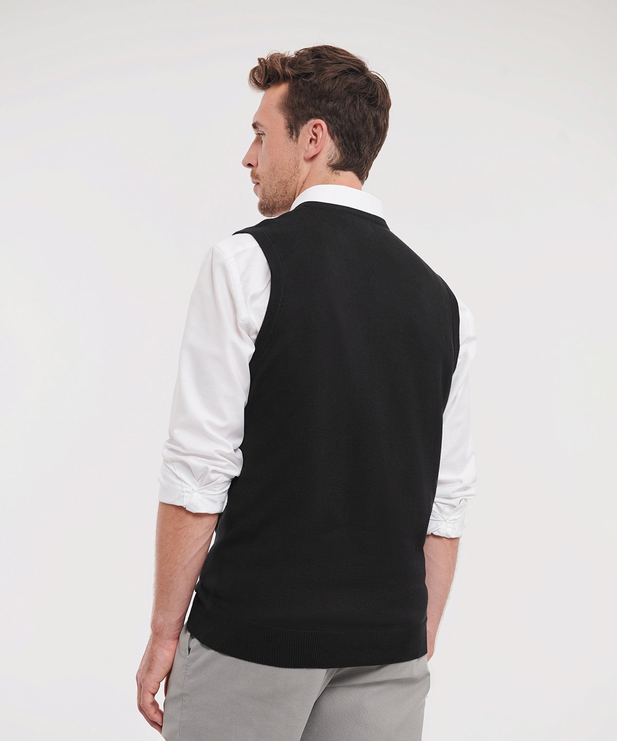 J716M  V-neck sleeveless knitted sweater